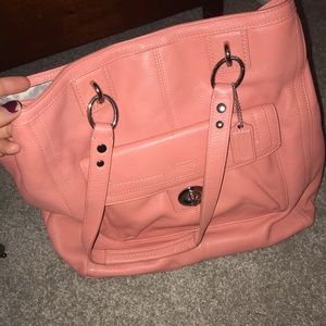 Barely used pink coach purse